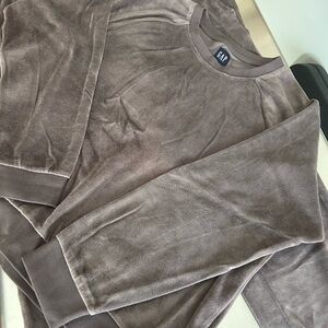 GAP SET velour jogger & long sleeve top